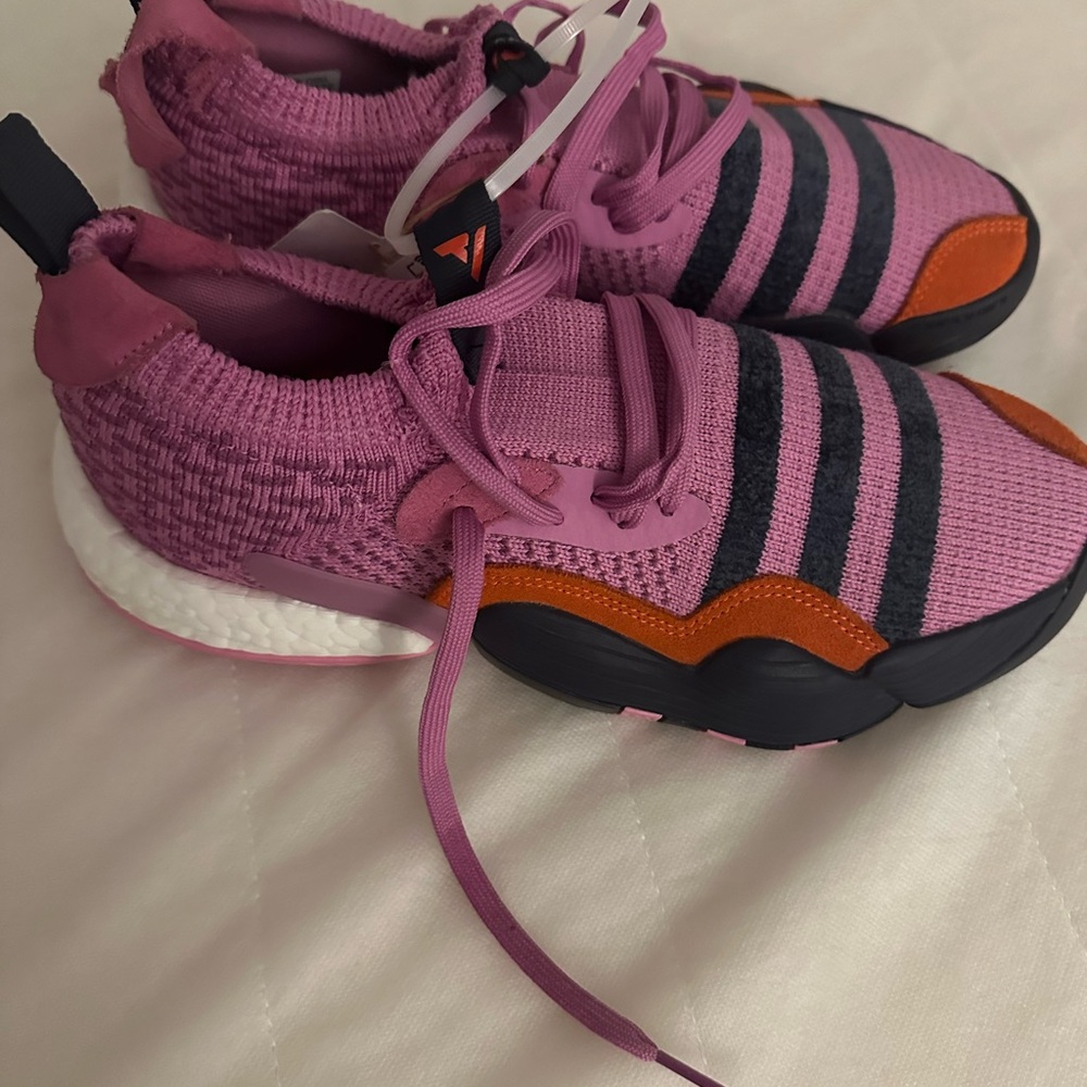 Adidas Kids' Vibrant Pink and Orange Sneakers